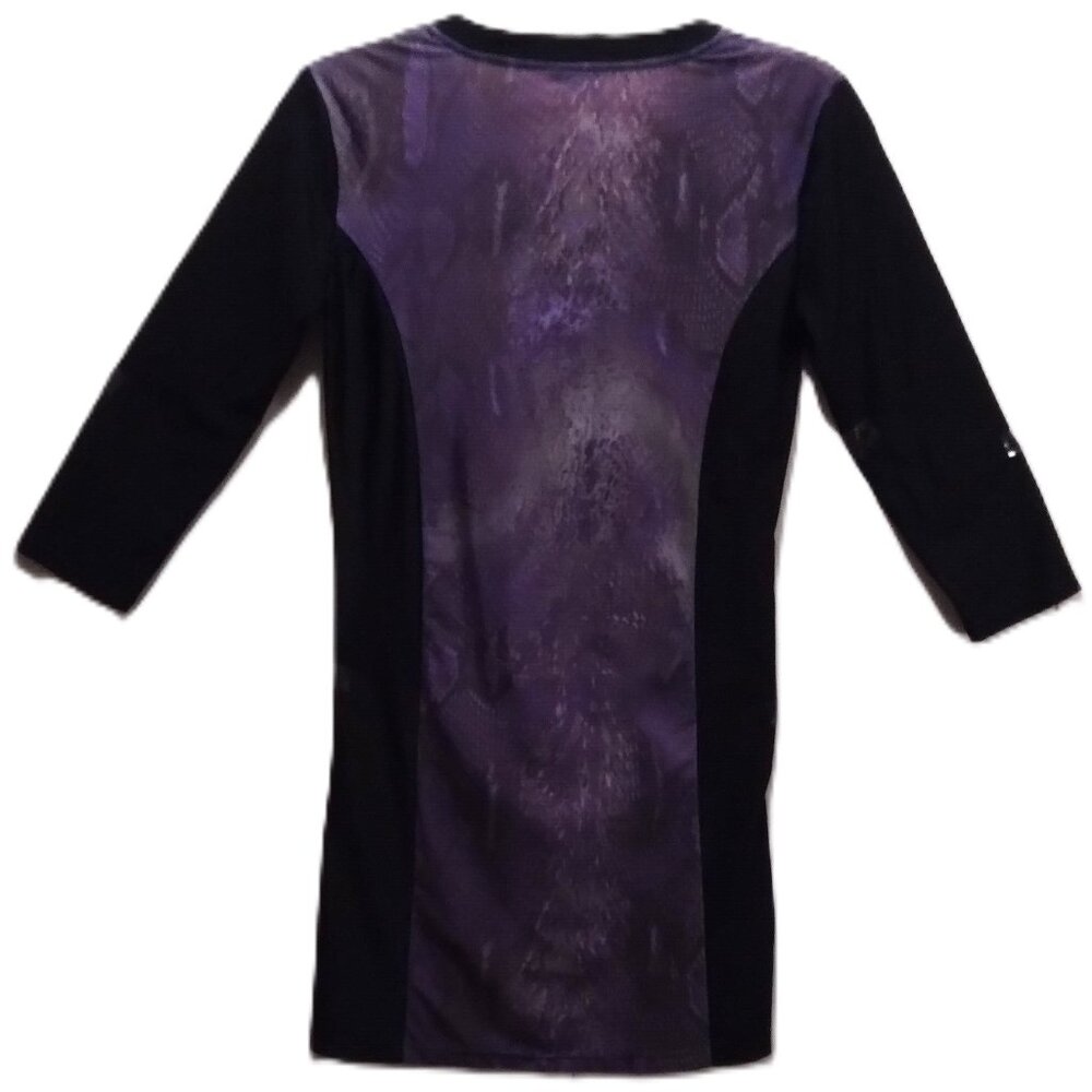 NWOT - Dereon Dress - Black/Purple Snakeskin Print - Bust: 34" / Length: 32" - Picture 2 of 3